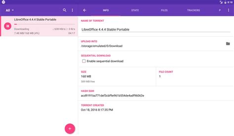 LibreTorrent for Android .